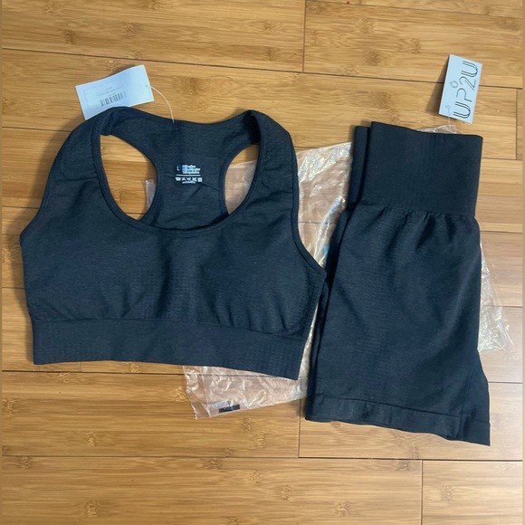 New ☀️UP2U Sportsbra bra w/shorts Set - Picture 1 of 14